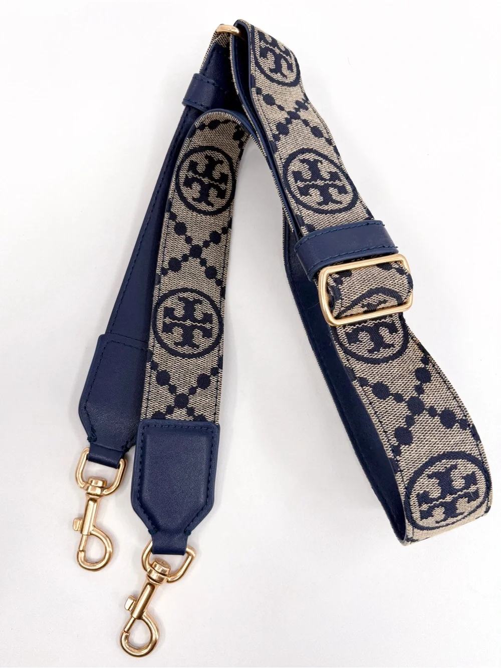 TORY BURCH Mini Miller Crossbody Bag Navy Blue Pebbled Leather